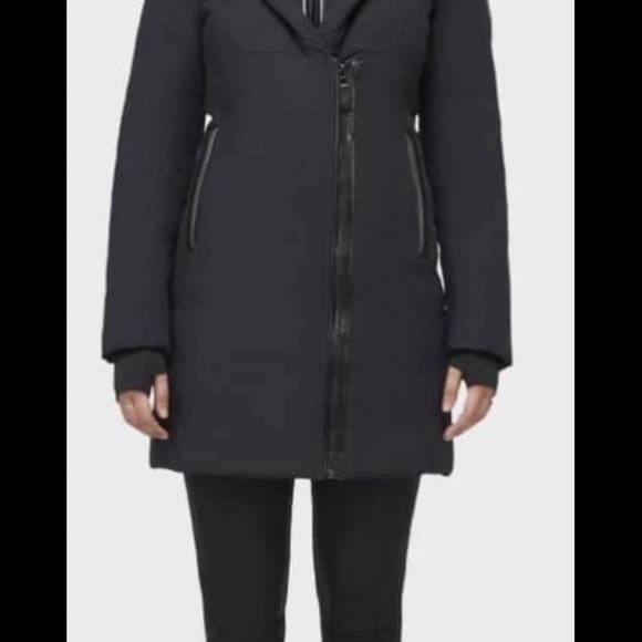 Black Rudsak jacket with leather trim and fur - Picture 3 of 3